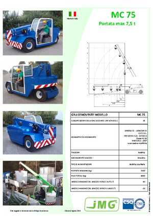 Промишлени подвижни кранове JMG MC 75