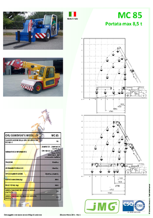 Промишлени подвижни кранове JMG MC 85