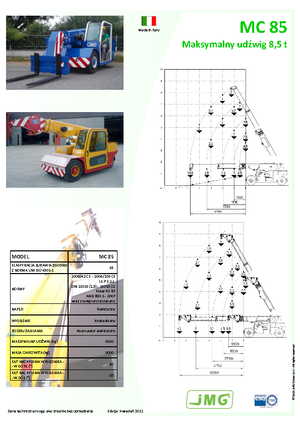 Промишлени подвижни кранове JMG MC 85