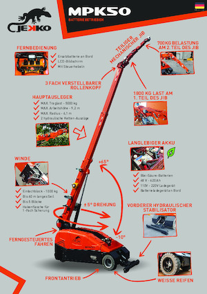Промишлени подвижни кранове Jekko MPK50