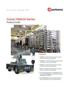 Промишлени подвижни кранове Grove YB4411