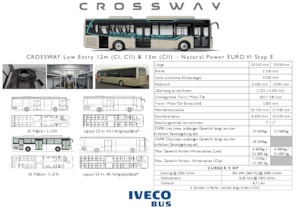Автобуси за междуградски транспорт Iveco Crossway LE Natural power 12m 