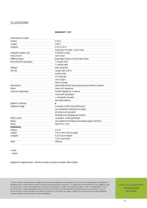 Големи квадратни преси + преси с висока плътност Claas Quadrant 1150