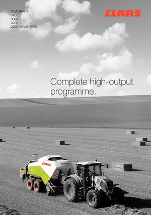 Големи квадратни преси + преси с висока плътност Claas Quadrant 3300 RF