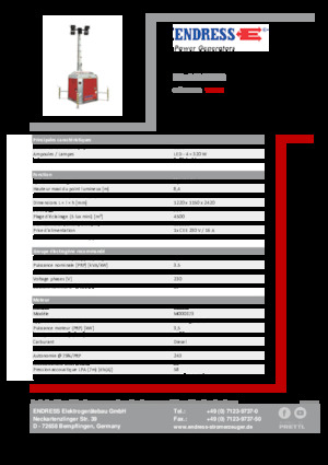 Светлинни кули Endress EFA 840 S4 320