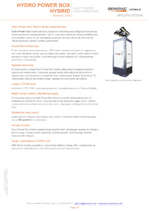 Светлинни кули Generac Mobile Hydro Power Box Hybrid