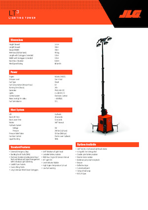Светлинни кули JLG LT3