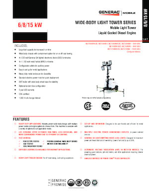Светлинни кули Generac Mobile MLT4080 KV LED