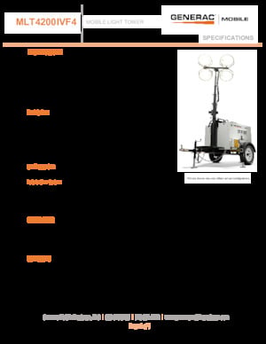 Светлинни кули Generac Mobile MLT4200 IVF4