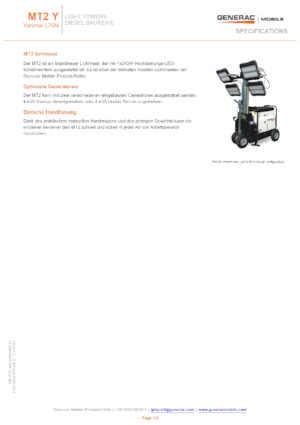 Светлинни кули Generac Mobile MT 2 Y