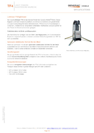 Светлинни кули Generac Mobile TF 4