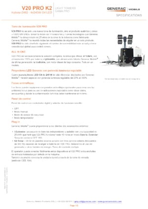 Светлинни кули Generac Mobile V 20 Pro