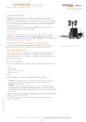 Светлинни кули Generac Mobile V 20 Pro