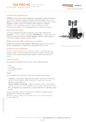 Светлинни кули Generac Mobile V 20 Pro