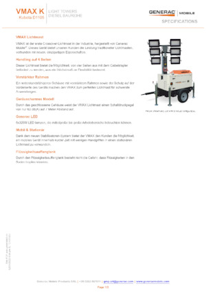 Светлинни кули Generac Mobile VMAX