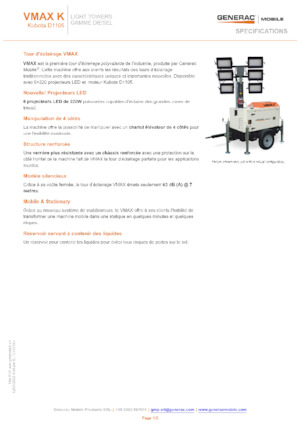 Светлинни кули Generac Mobile VMAX