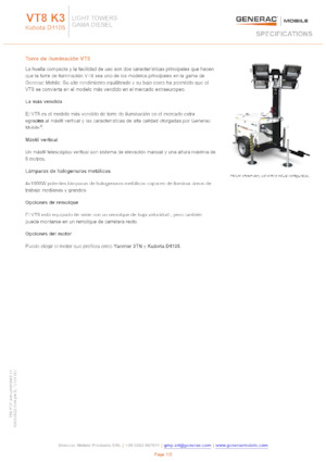 Светлинни кули Generac Mobile VT 8 K3