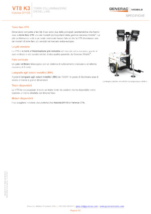 Светлинни кули Generac Mobile VT 8 K3
