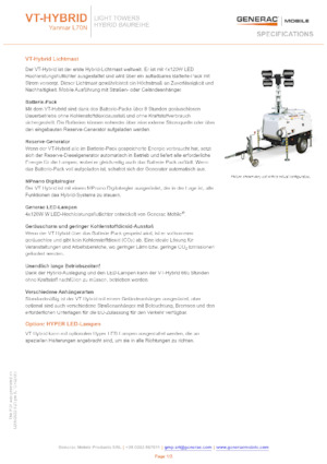 Светлинни кули Generac Mobile VT-Hybrid