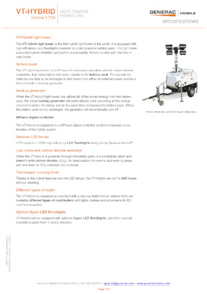 Светлинни кули Generac Mobile VT-Hybrid