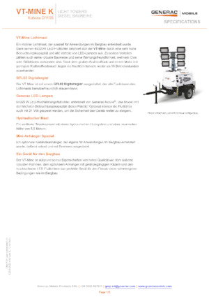 Светлинни кули Generac Mobile VT-MINE K