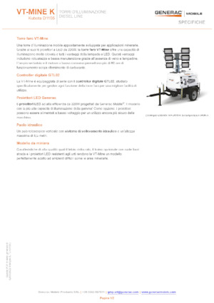 Светлинни кули Generac Mobile VT-MINE K