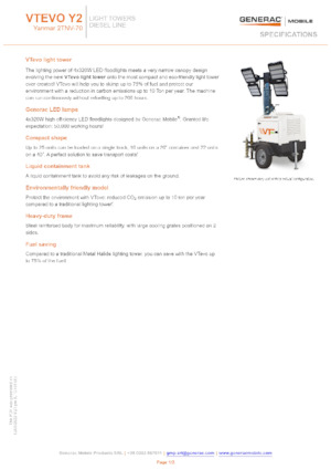 Светлинни кули Generac Mobile VTevo Y2