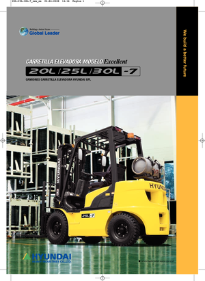 Челни мотокари, пропан-бутан Hyundai 25 L 7