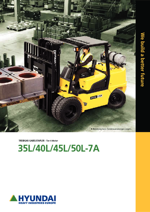 Челни мотокари, пропан-бутан Hyundai 50L-7A