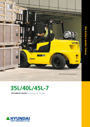 Челни мотокари, пропан-бутан Hyundai 35 L 7