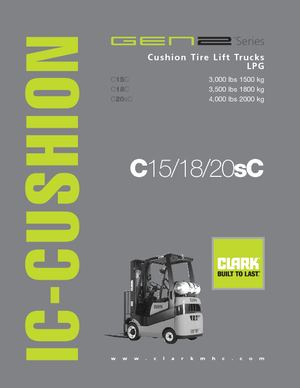 Челни мотокари, пропан-бутан Clark C20 s C