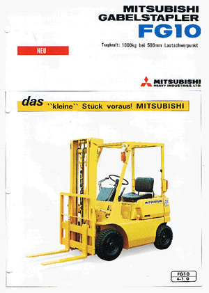 Челни мотокари, пропан-бутан Mitsubishi FG 10 T