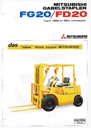 Челни мотокари, пропан-бутан Mitsubishi FG 20 K