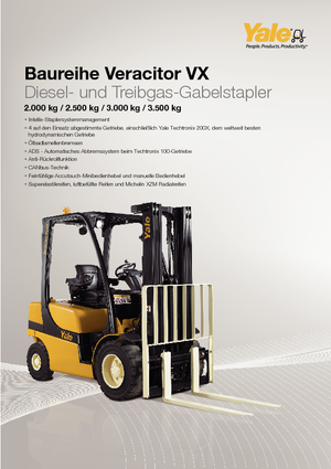 Челни мотокари, пропан-бутан Yale GLP 35VX Productivity