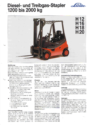 Дизелови вилкови повдигачи с взривна защита Linde H 20 T