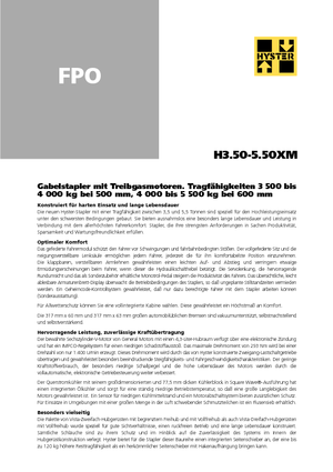 Челни мотокари, пропан-бутан Hyster H 5.00 XM