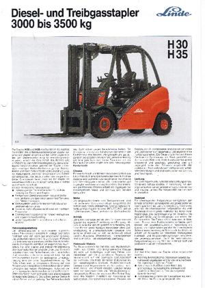 Дизелови вилкови повдигачи с взривна защита Linde H 30 T