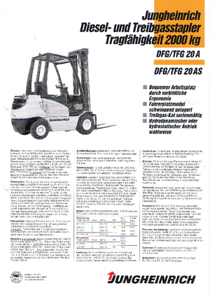 Челни мотокари, пропан-бутан Jungheinrich TFG-20 A
