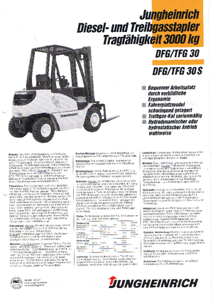 Челни мотокари, пропан-бутан Jungheinrich TFG 30