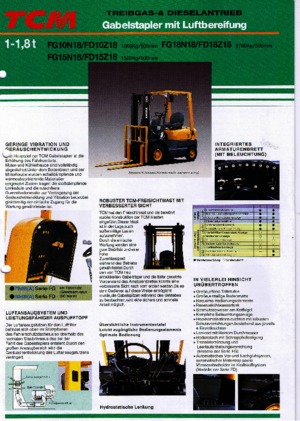 Челни мотокари, пропан-бутан TCM FG 15 N 18 T