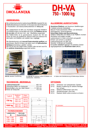 Товарни платформи Dhollandia DH-VA