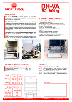 Товарни платформи Dhollandia DH-VA