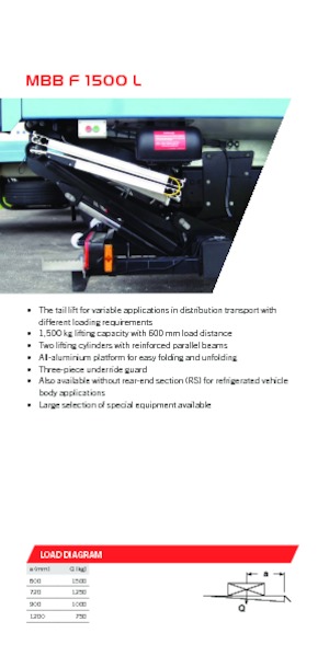 Товарни платформи MBB Palfinger MBB F 1500 L