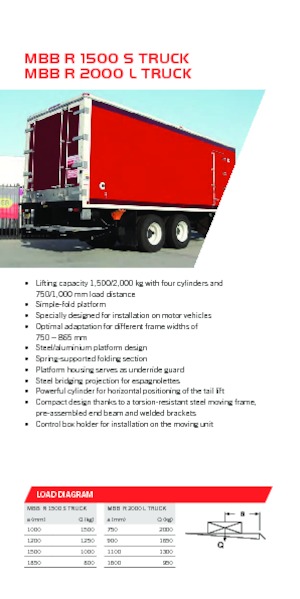 Товарни платформи MBB Palfinger MBB R 2000 L TRUCK