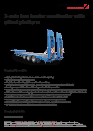 Полуремаркета с ниска платформа Schwarzmüller 3-axle low loader semitrailer with offset platform