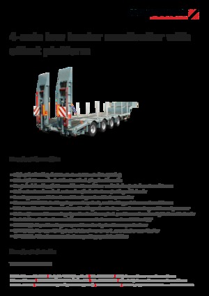 Полуремаркета с ниска платформа Schwarzmüller 4-axle low loader semitrailer with offset platform - reinforced - extendible