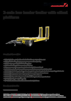 Ремаркета с ниска платформа Schwarzmüller 2-axle low loader trailer with offset platform