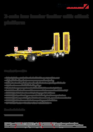 Ремаркета с ниска платформа Schwarzmüller 3-axle low loader trailer with offset platform
