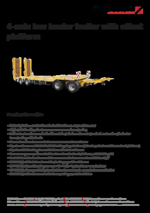 Ремаркета с ниска платформа Schwarzmüller 4-axle low loader trailer with offset platform