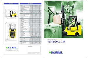 Челни мотокари, пропан-бутан Hyundai 18LC-7M